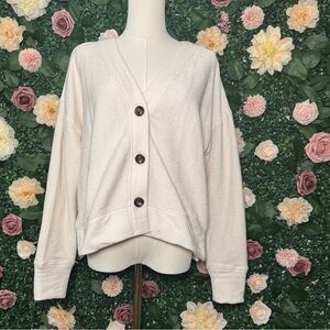 Splendid Cream Button-Up Cardigan